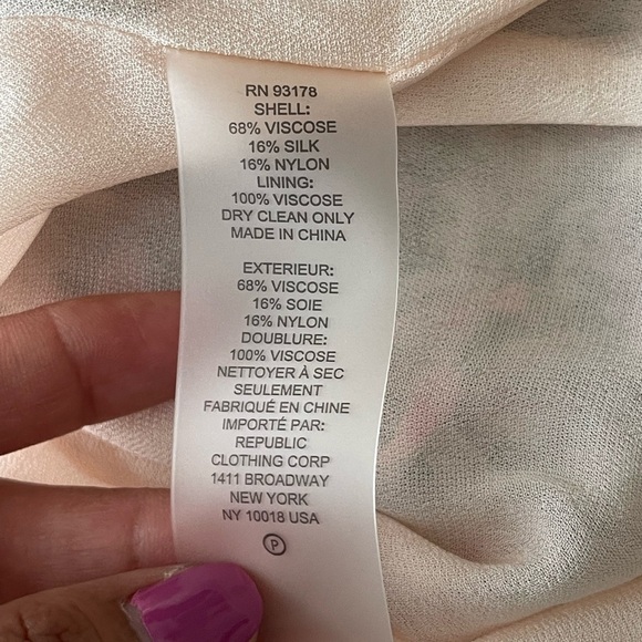 ELIE TAHARI Abstract Floral Tiered Maxi Dress Medium Pink Green Long Sleeve Glam - Picture 15 of 15